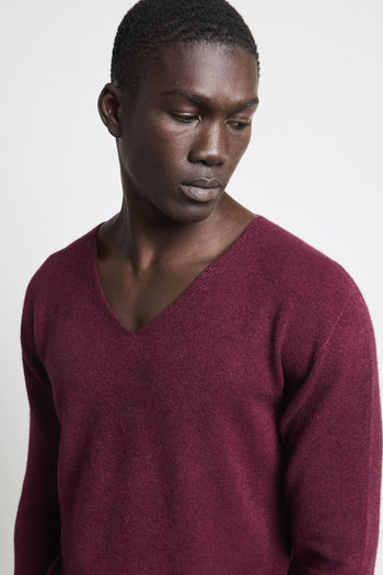 2551 Maglia V burgundy - 3