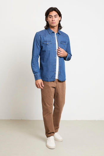 2034 Camicia denim blu - 9