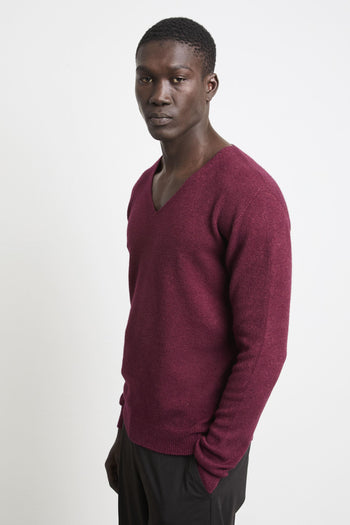 2551 Maglia V burgundy - 4