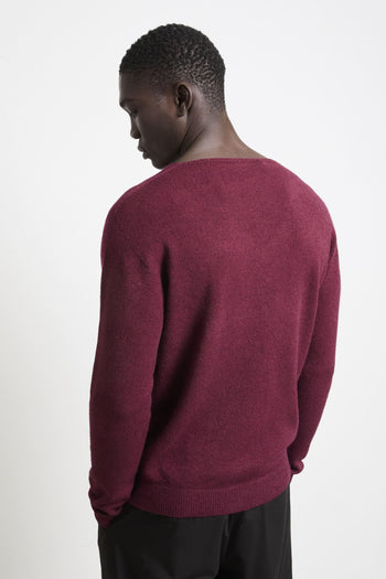 2551 Maglia V burgundy - 5
