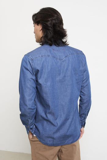 2034 Camicia denim blu - 3