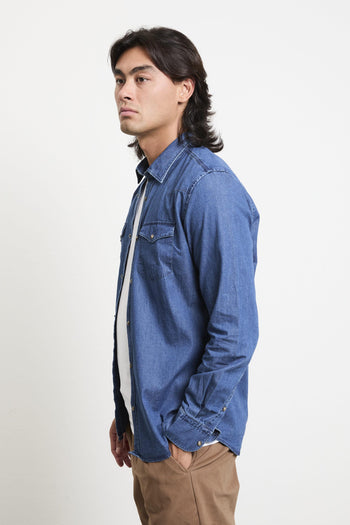 2034 Camicia denim blu - 4