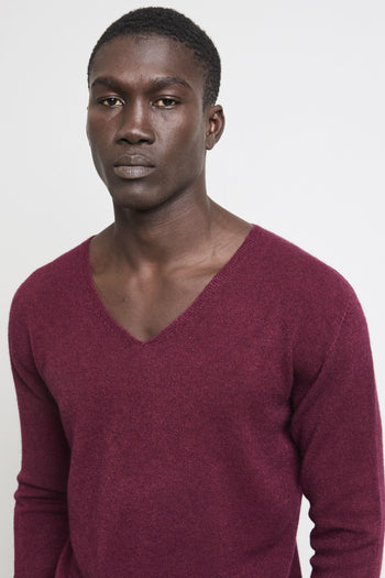 2551 Maglia V burgundy - 7