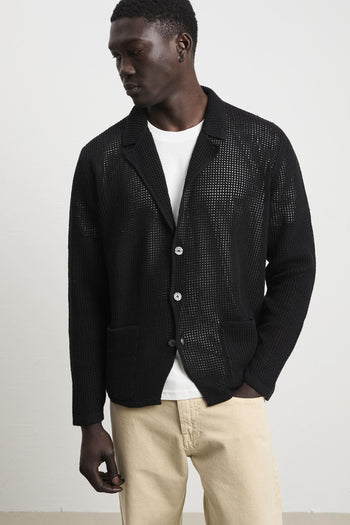 Atomo 3066 Cardigan nero retato - 2