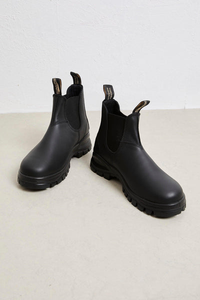 2750 Stivaletto nero carrarmato pelle