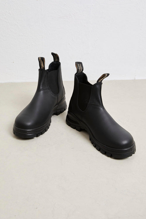 2750 Stivaletto nero carrarmato pelle