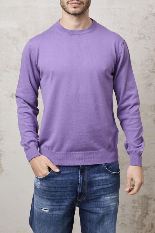 1359 Maglia girocollo viola