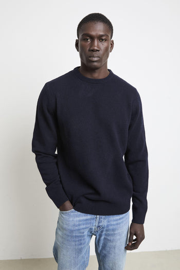 2193 Maglione blu girocollo - 4
