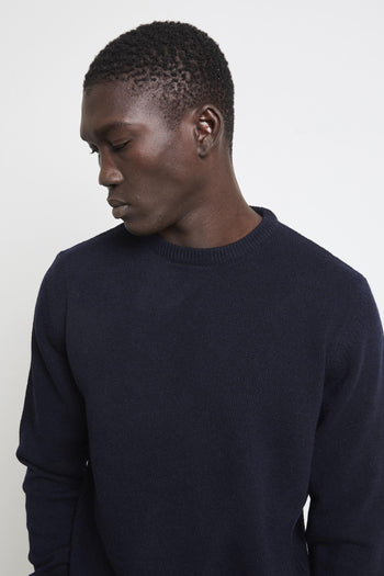 2193 Maglione blu girocollo - 5