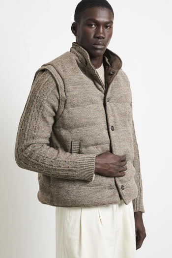 2675 Giubbotto in suede reversibile tortora - 10