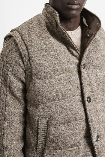 2675 Giubbotto in suede reversibile tortora - 11