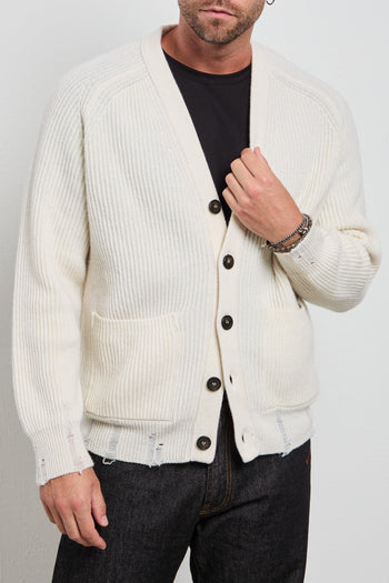 Atomo 2014 Cardigan costa inglese panna - 2