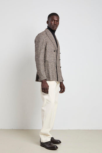 2652 Giacca mouliné marrone - 9