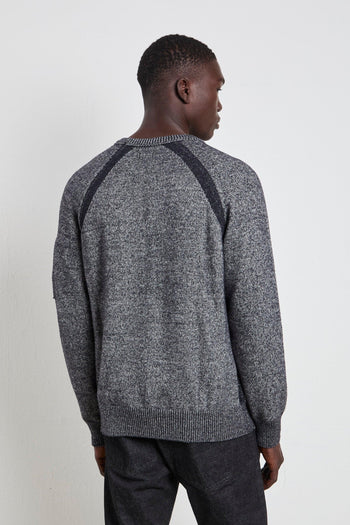 2083 Maglia mélange nera - 3