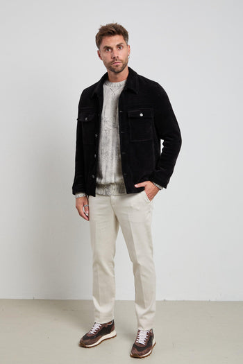 2524 Overshirt nera velluto - 5