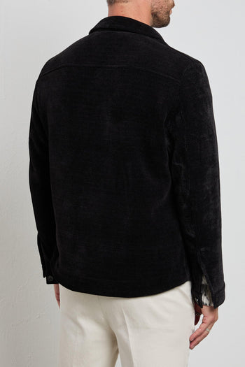2524 Overshirt nera velluto - 4