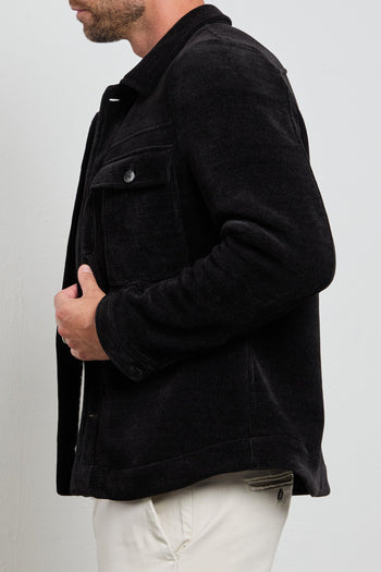 2524 Overshirt nera velluto - 3