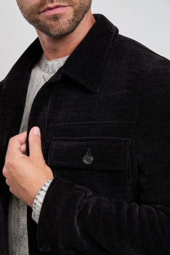 2524 Overshirt nera velluto - 2