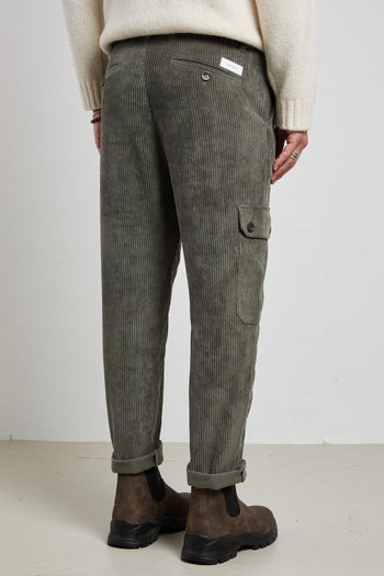 2515 Pantalone verde Spillo velluto - 6