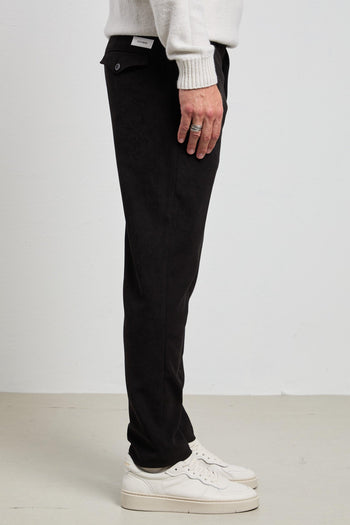 2508 Pantalone nero Campiglio velluto - 4