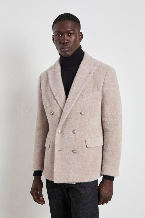 2385 Giacca doppiopetto perla