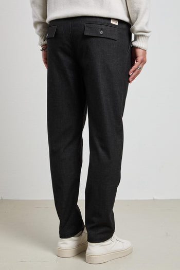 36 - 2324 Pantalone nero mèlange Bogart - 3