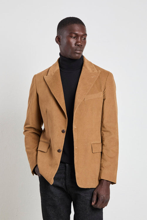 2381 Giacca in velluto beige