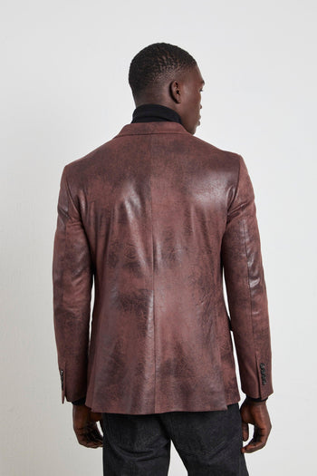 2387 Giacca in ecopelle marrone - 6