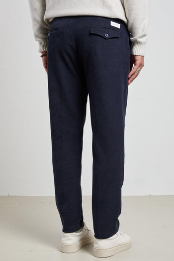 2507 Pantalone blu Campiglio velluto - 2