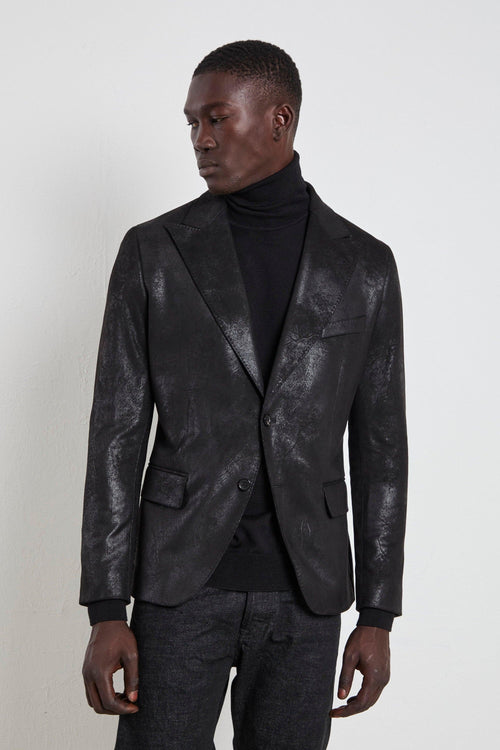 2386 Giacca in ecopelle nera