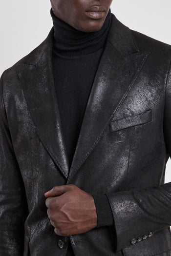 2386 Giacca in ecopelle nera - 6