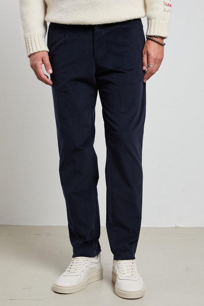 36 - 2326 Pantalone blu velluto