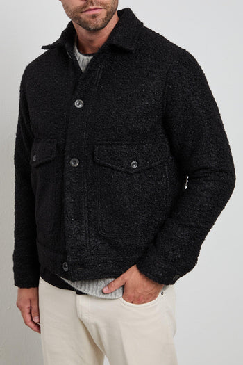 2522 Overshirt nera bouclé - 2