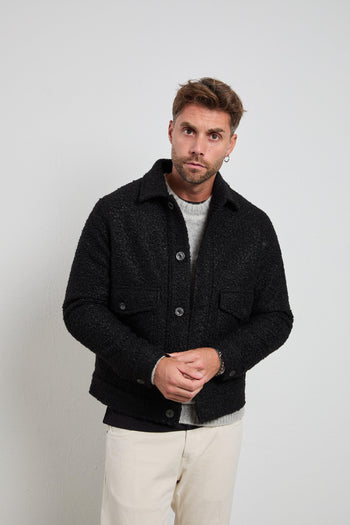 2522 Overshirt nera bouclé - 3