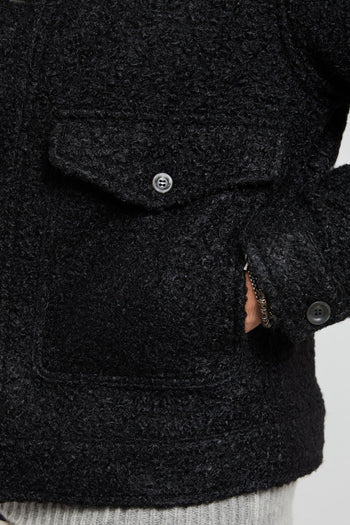 2522 Overshirt nera bouclé - 5