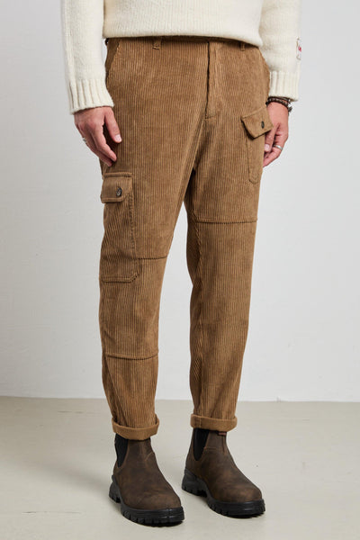 2516 Pantalone cammello Spillo velluto