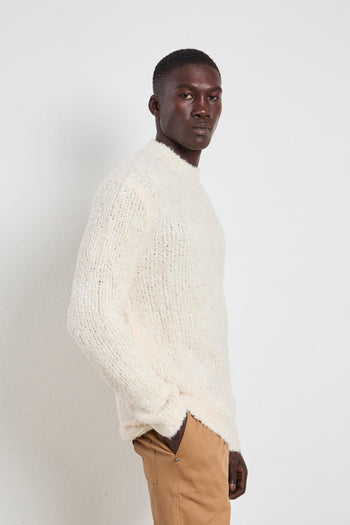 2665 Maglia panna girocollo - 5