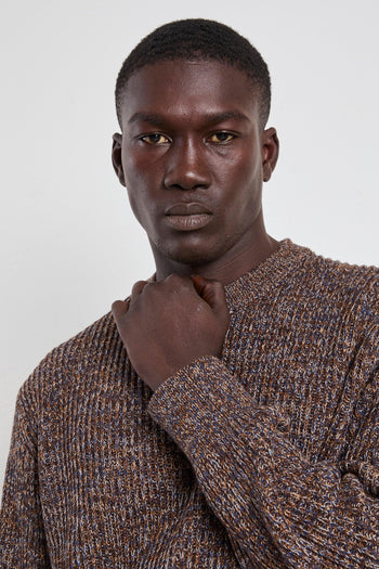 2628 Maglia a coste mélange marrone - 6