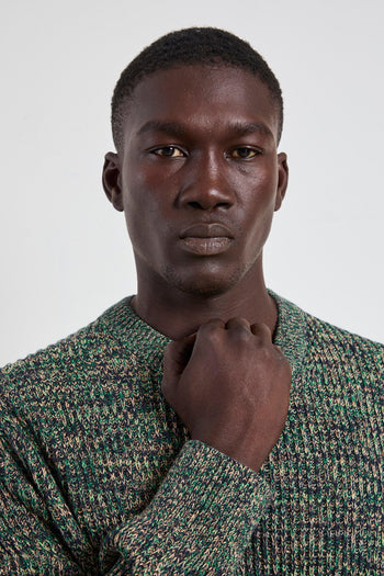 2629 Maglia a coste mélange verde - 7