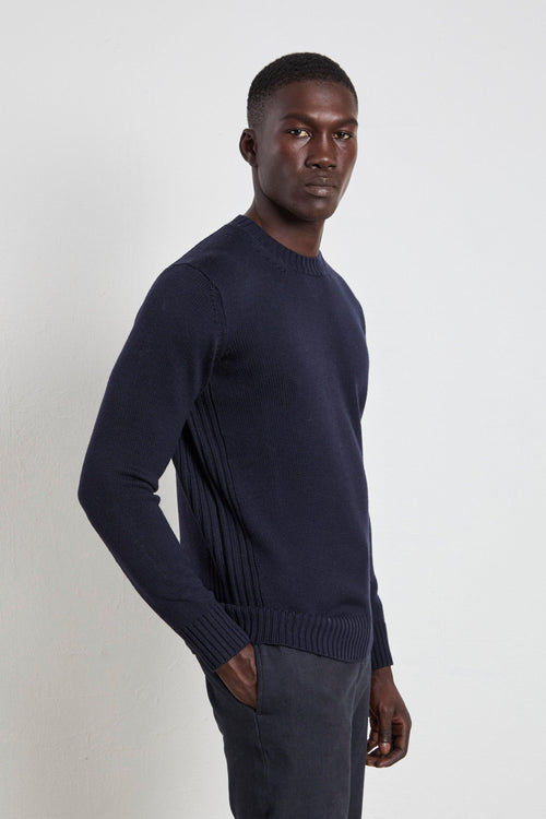 2222 Maglia blu con righe