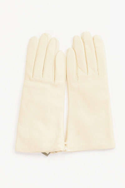 Guanti In Nappa Bianco Naturale Donna
