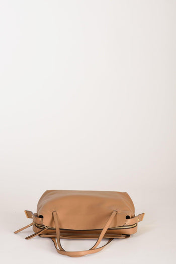 Borsa Oriana Beige Cammello Donna - 7