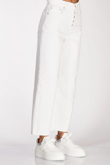 Jeans Cropped Bianco Donna - 5