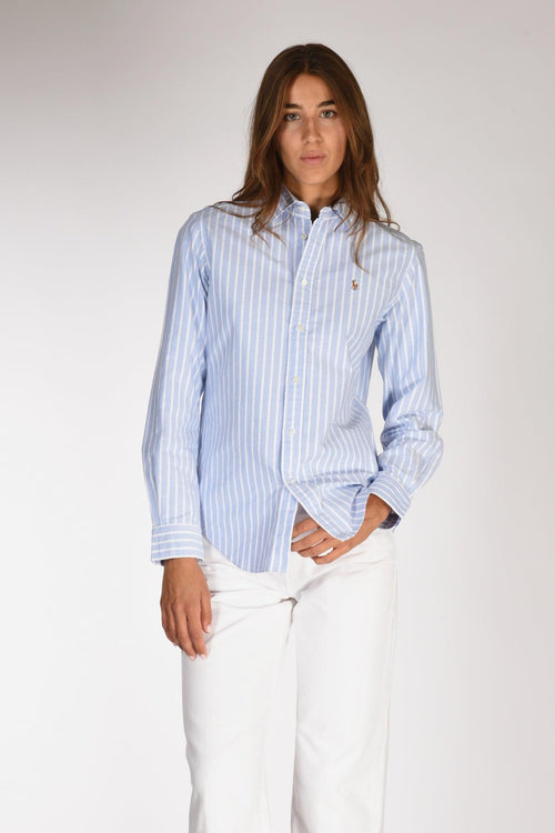 Camicia Oxford Bianco/azzurro Donna