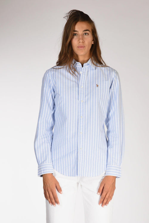 Camicia Oxford Bianco/azzurro Donna - 2