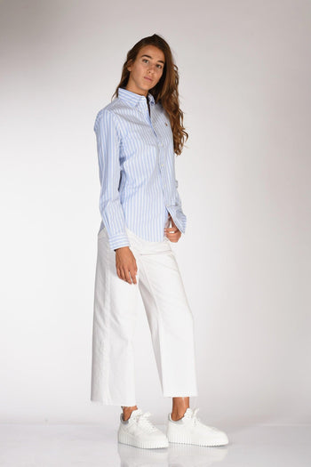 Camicia Oxford Bianco/azzurro Donna - 4