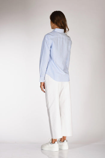 Camicia Oxford Bianco/azzurro Donna - 5