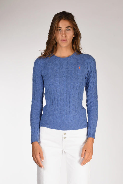 Maglia Treccia Azzurro Donna - 2