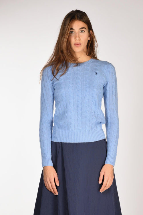 Maglia Treccia Azzurro Chiaro Donna - 2