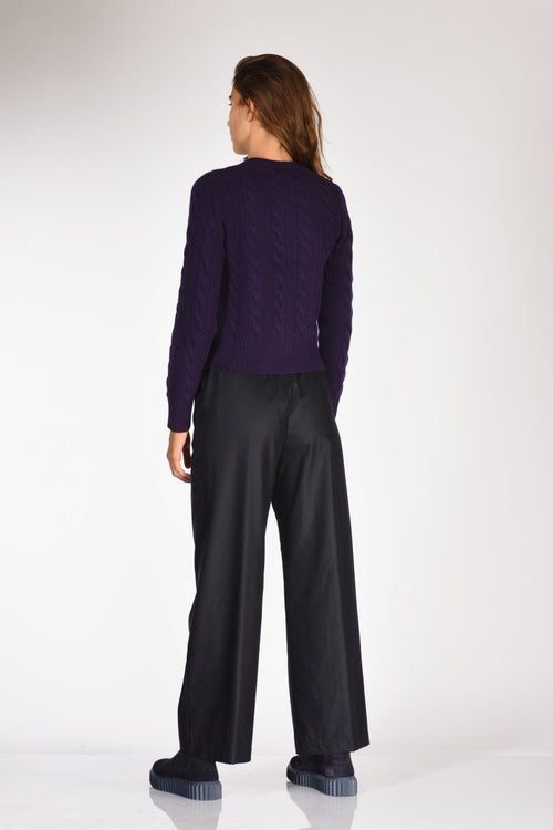 Cardigan Treccia Viola Donna - 2